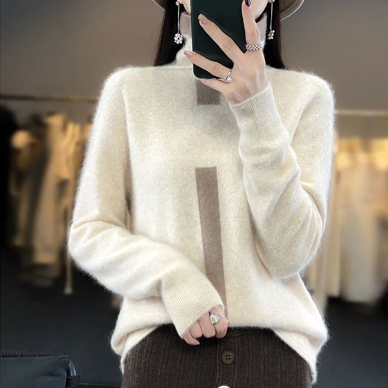 Cashmere Turtleneck Sweater Soft Warm Winter Jumper Pullover Outwear for Women Stylish and Cozy Wear Milanni Fashion