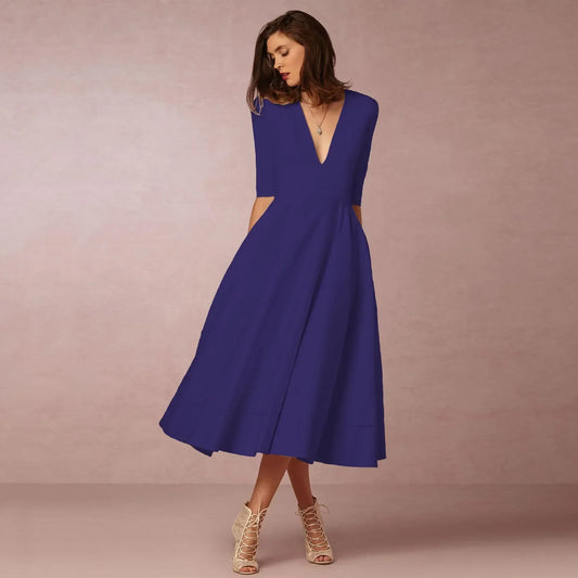 Bettina | Women's Elegant Flowing Midi Dress