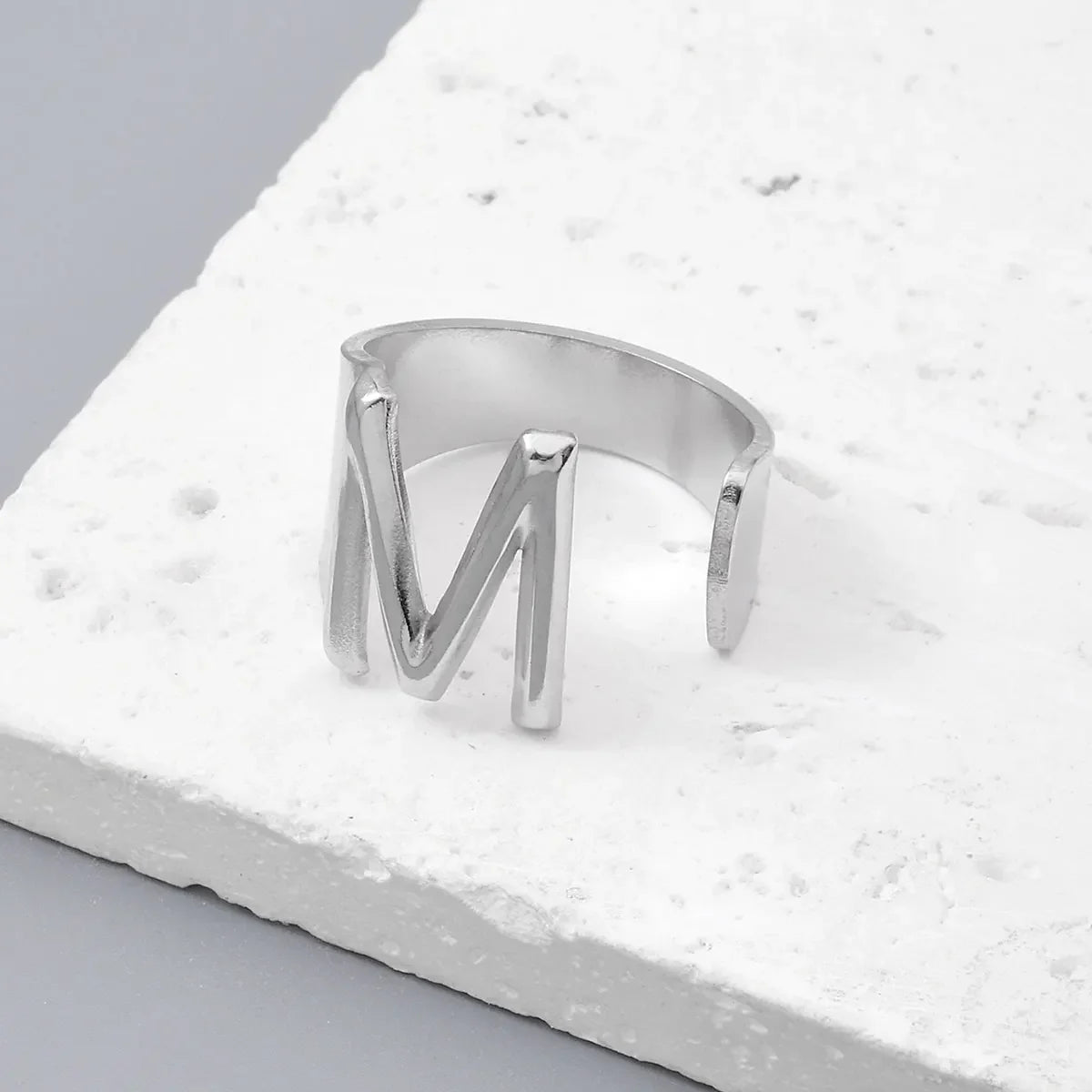 Alphabet Letter Stainless Steel Rings Never Fade Adjustable Initial Jewelry for Women’s Gifts Milanni Fashion