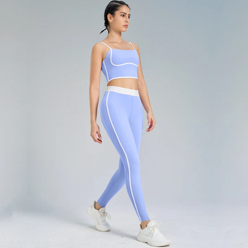 Women Patchwork Sport Yoga Suit Breathable Sportwear Set Workout Clothes  Milanni Fashion   