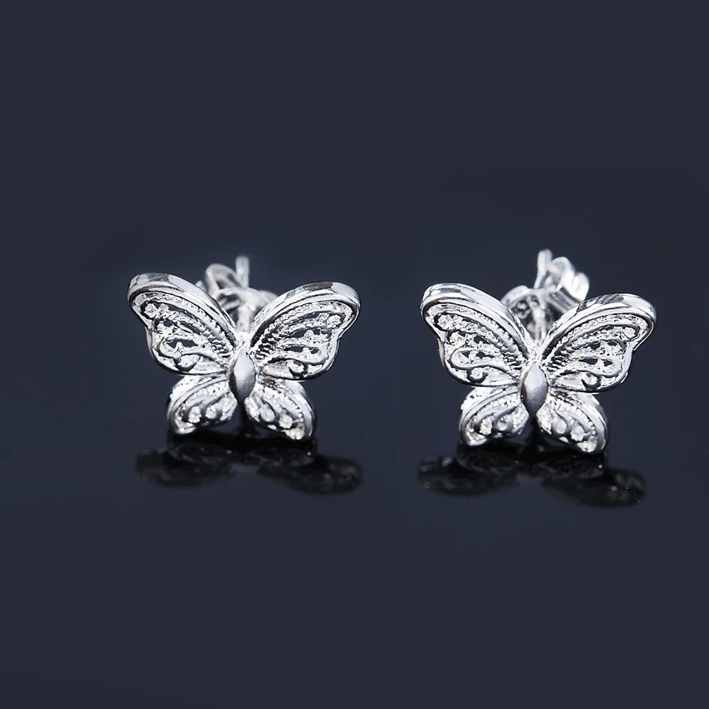 925 Sterling Silver Butterfly Earrings for Women Elegant Party Jewelry Christmas Gift Milanni Fashion