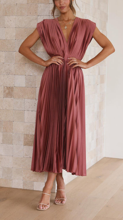 Bettina | Women's Classic Pleated Maxi Dress