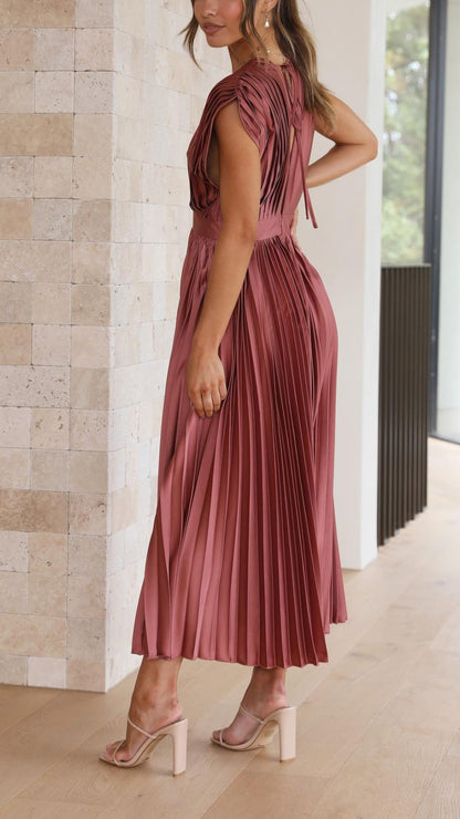 Bettina | Women's Classic Pleated Maxi Dress