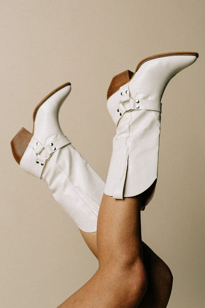 Eva | Women's Trendy Western Boots with Cowhide Pattern
