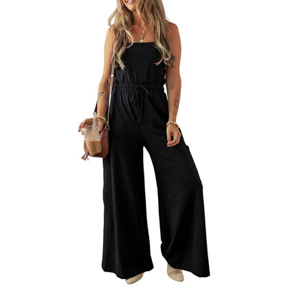 Ursula | Elegant Women's-Spring-Jumpsuit with Floral Print and wide Leg