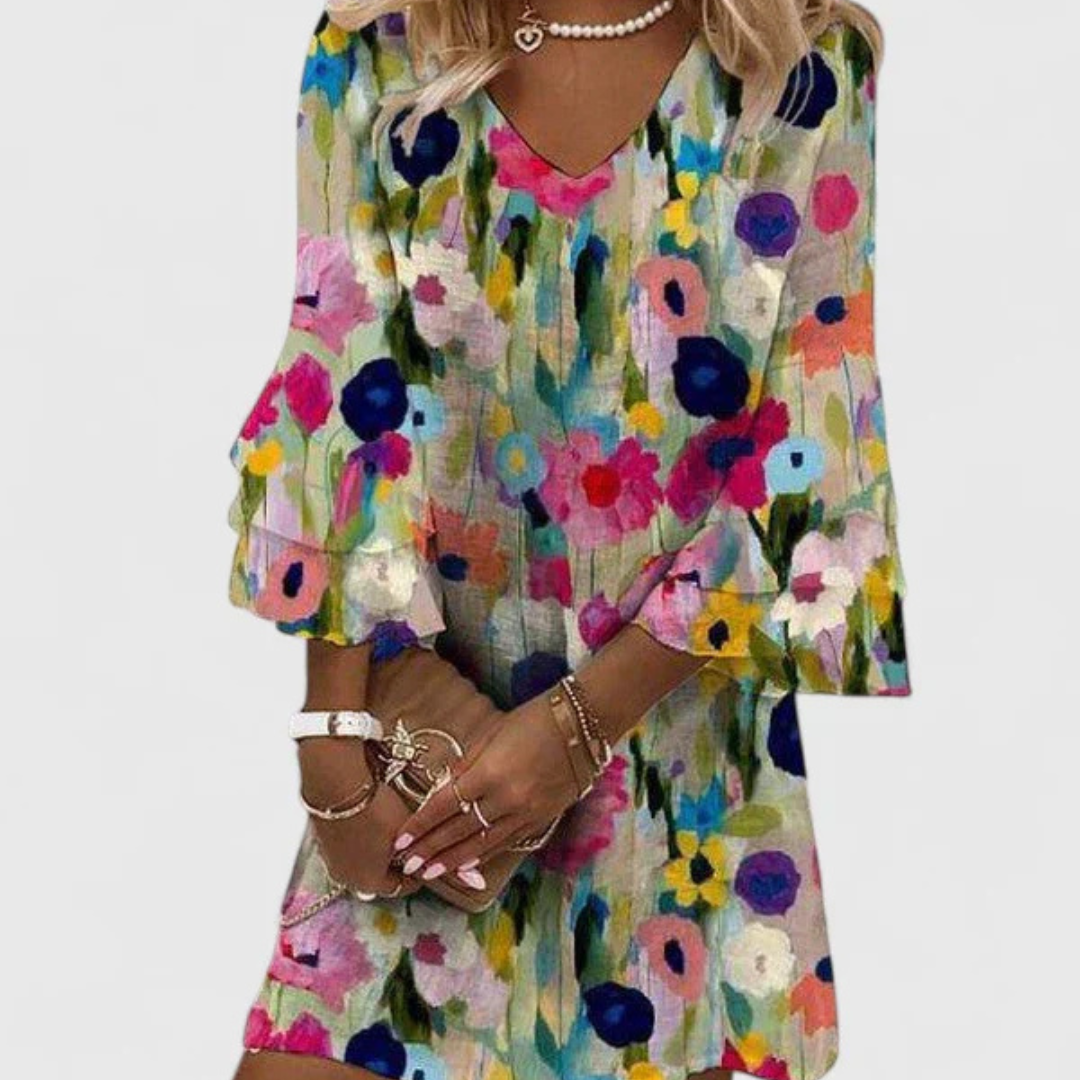 Gemma | Women's Mini Relaxed Floral Summer Dress