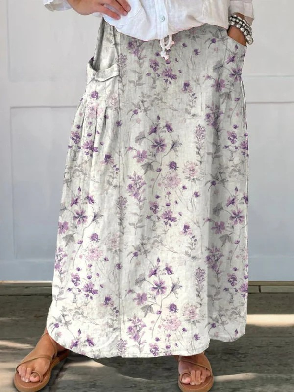 Eloisa | Vintage Floral Art Skirt