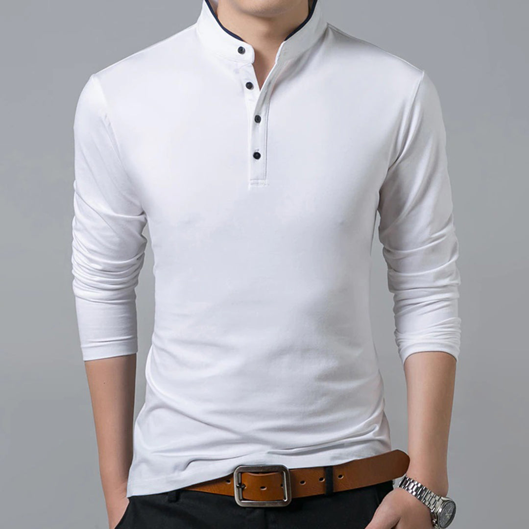 Lorenzo | Men’s Button Placket Long Sleeve Casual Shirt
