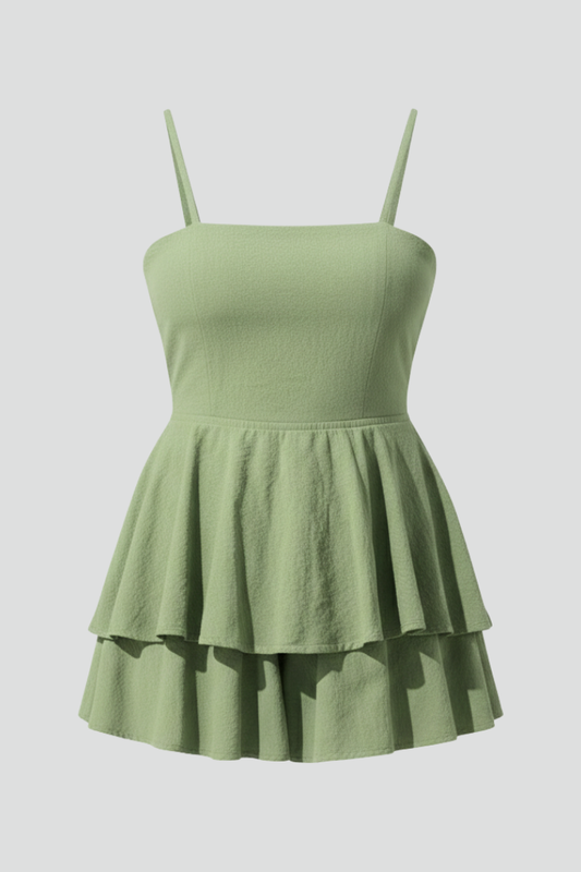Elfriede | Women's Mini Dress with Spaghetti Straps and flared Skirt
