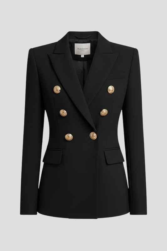 Julia | Women's Double-Breasted Blazer with Golden Buttons