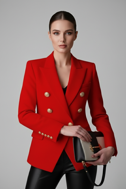 Julia | Women's Double-Breasted Blazer with Golden Buttons