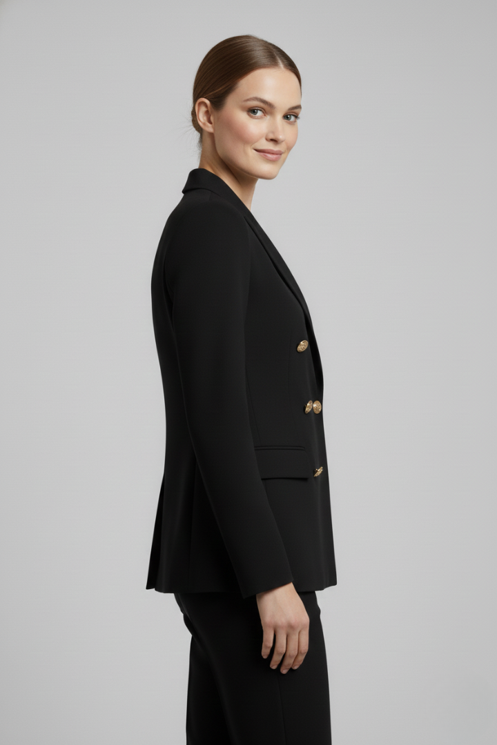 Julia | Women's Double-Breasted Blazer with Golden Buttons