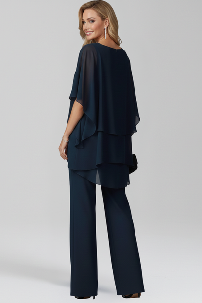 Jana | Women's Cold-Shoulder Flowing Wide-Leg Jumpsuit