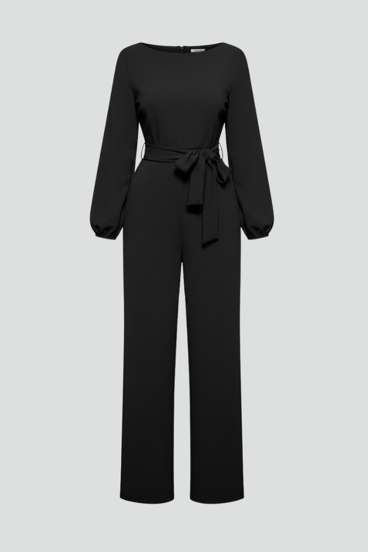Hanna | Women's Wrap-Front Fitted Wide-Leg Jumpsuit