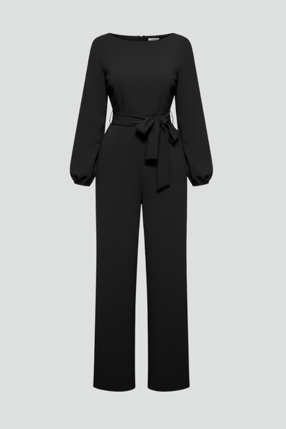 Hanna | Women's Wrap-Front Fitted Wide-Leg Jumpsuit