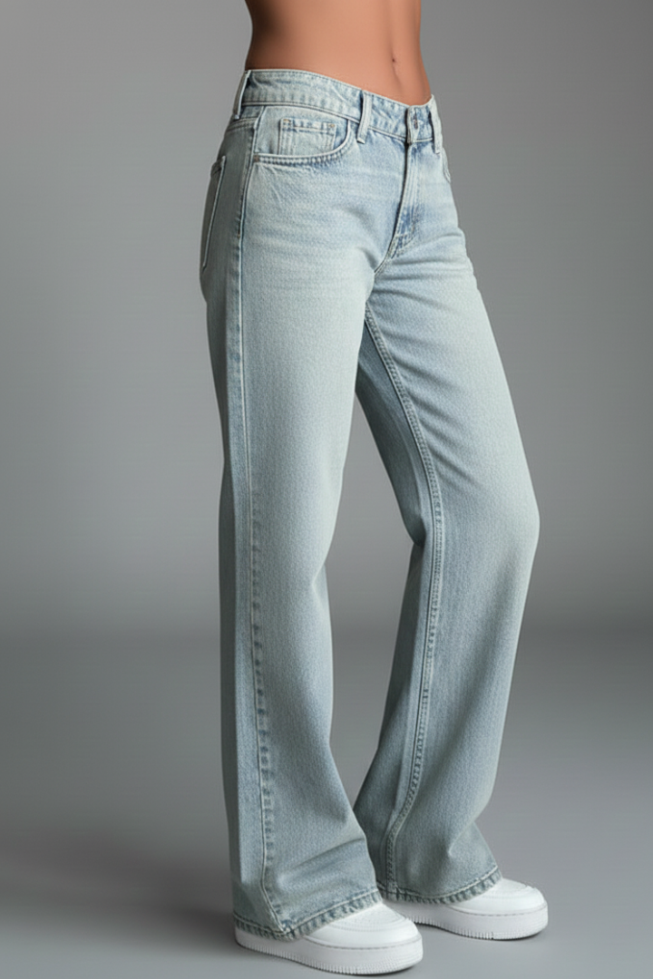 Bettina | Women's Casual Low-Waist Straight-Leg Denim Jeans
