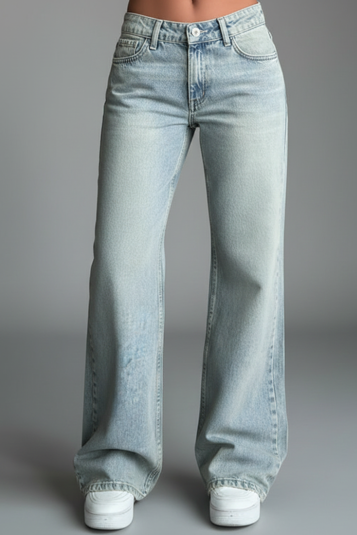 Bettina | Women's Casual Low-Waist Straight-Leg Denim Jeans