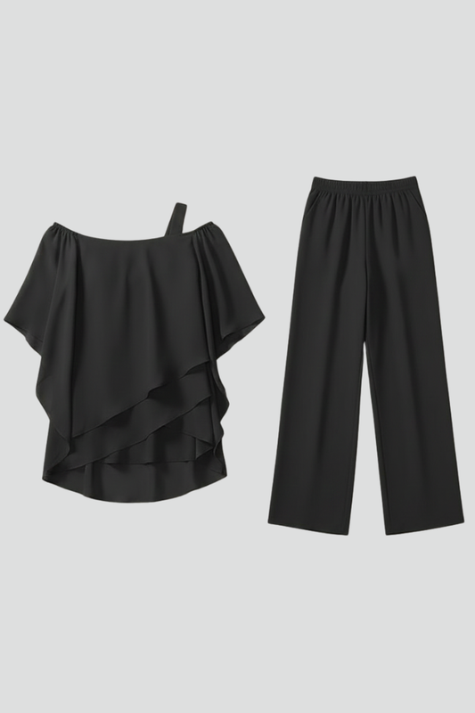 Isabella | Women's Off-Shoulder Flowing Wide-Leg Jumpsuit