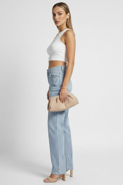 Doris | Women's High-Waist Classic Straight-Leg Denim Jeans