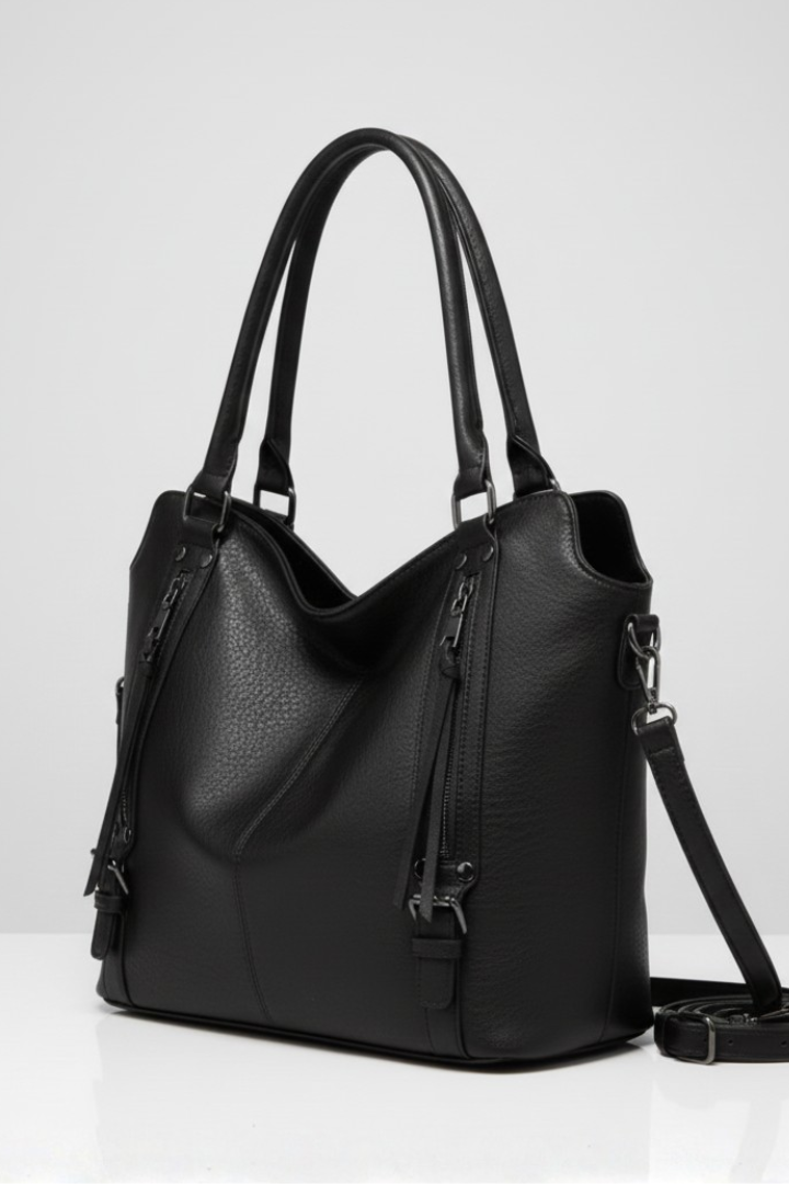 Jana | Women's Classic Tote Bag with Doppelten Handles and Zip