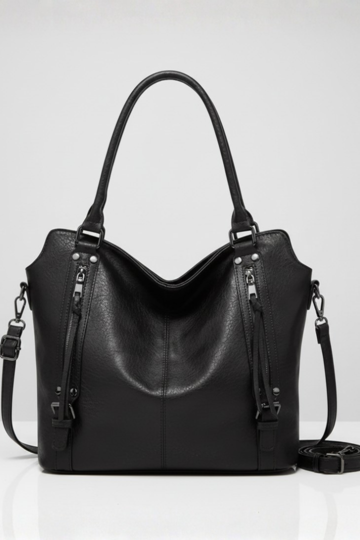 Jana | Women's Classic Tote Bag with Doppelten Handles and Zip