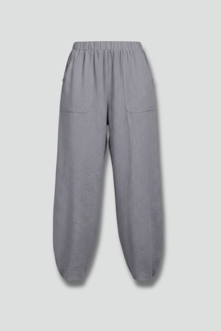 Claudia | Women's Pants with Elastic Waistband and Side Pockets
