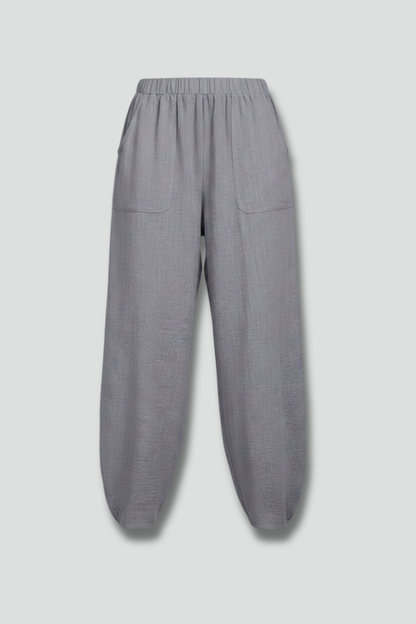 Claudia | Women's Pants with Elastic Waistband and Side Pockets