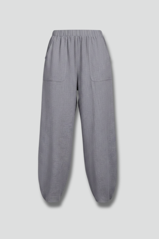 Claudia | Women's Pants with Elastic Waistband and Side Pockets