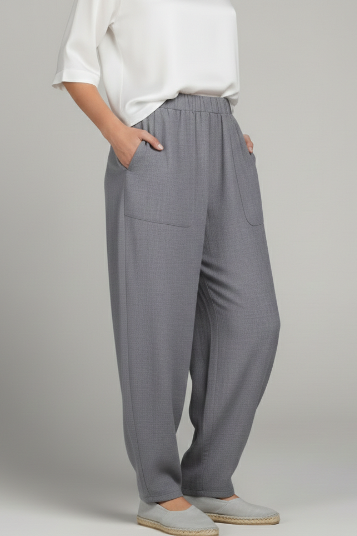 Claudia | Women's Pants with Elastic Waistband and Side Pockets