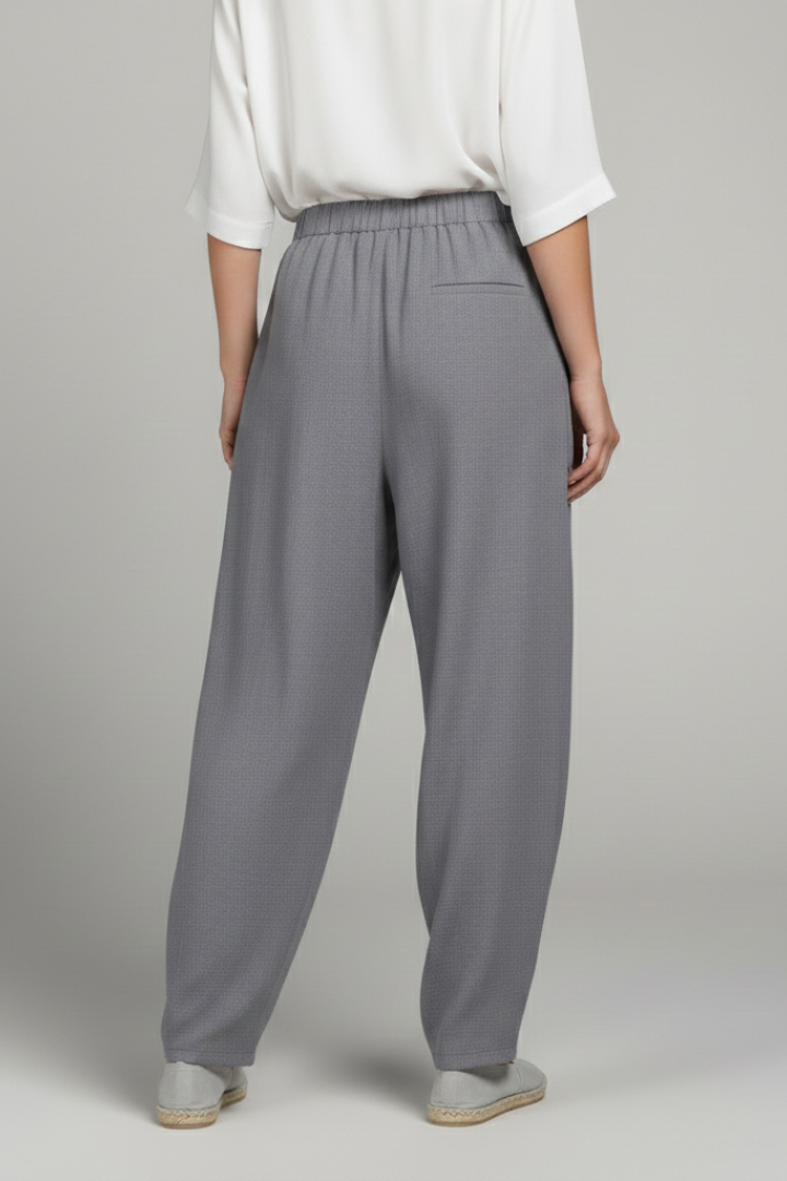 Claudia | Women's Pants with Elastic Waistband and Side Pockets
