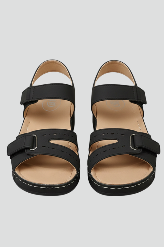 Angela | Women's-Wedge Sandals with Loop Strap in Toe Area