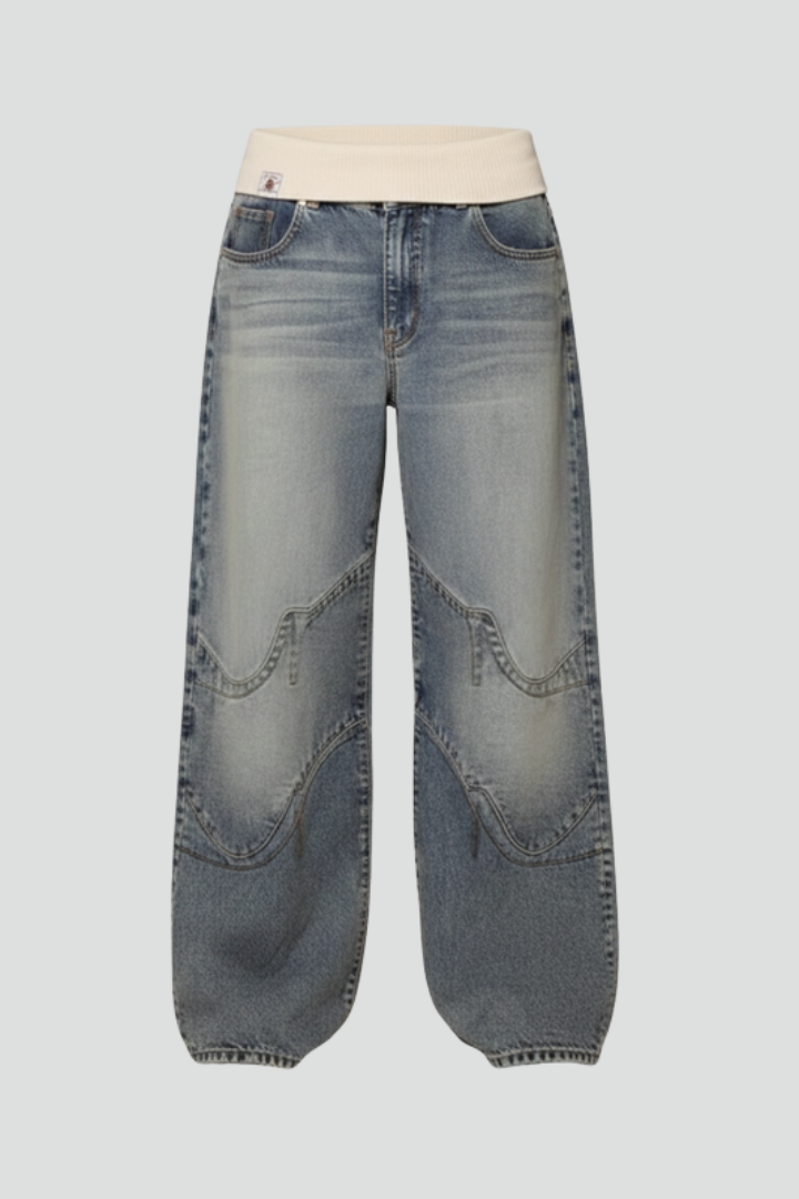 Holly | Women's Denim Wide-Leg Relaxed Pants
