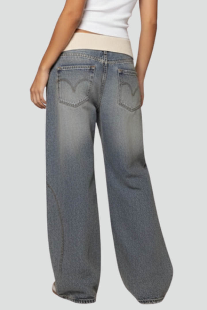 Holly | Women's Denim Wide-Leg Relaxed Pants
