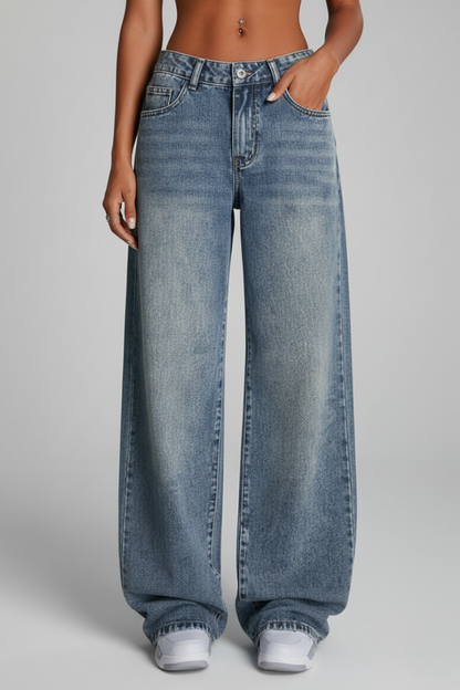 Angela | Women's Relaxed Wide-Leg Denim Jeans