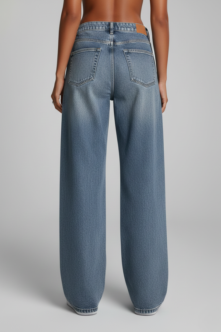 Angela | Women's Relaxed Wide-Leg Denim Jeans