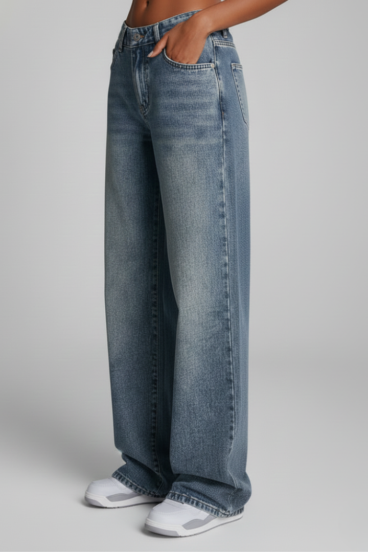 Angela | Women's Relaxed Wide-Leg Denim Jeans
