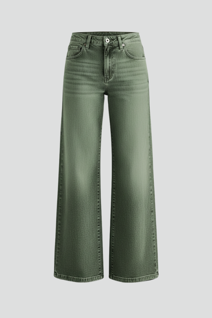 Andrea | Women's Casual Wide-Leg High-Rise Denim Jeans