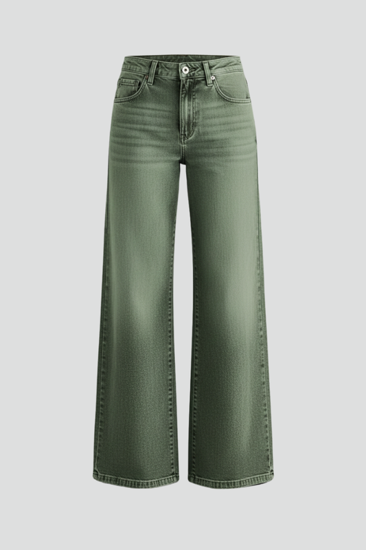 Andrea | Women's Casual Wide-Leg High-Rise Denim Jeans