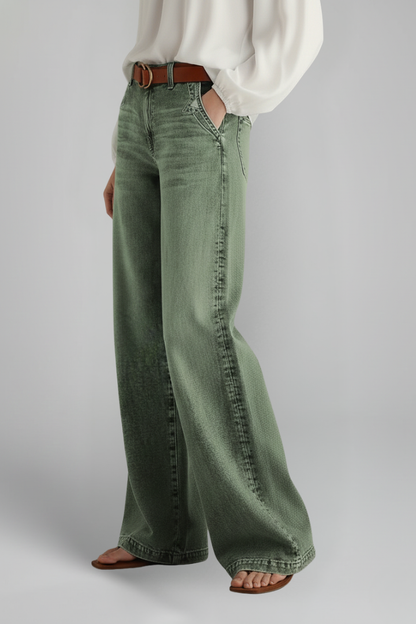 Andrea | Women's Casual Wide-Leg High-Rise Denim Jeans
