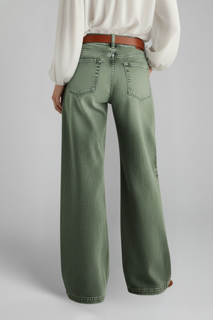 Andrea | Women's Casual Wide-Leg High-Rise Denim Jeans
