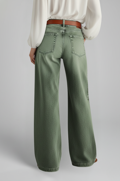 Andrea | Women's Casual Wide-Leg High-Rise Denim Jeans