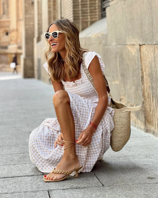 Coralie | Smocked Ruffle Sleeve Summer Dress