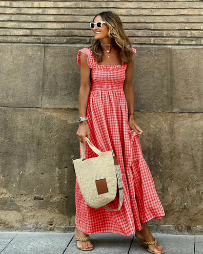 Coralie | Smocked Ruffle Sleeve Summer Dress