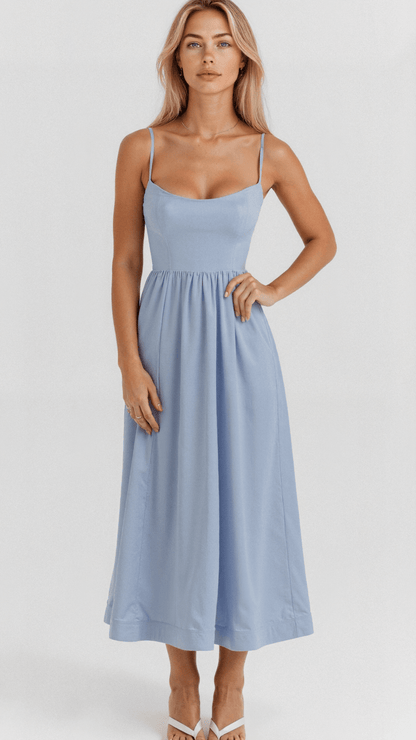 Regine | Women's A-Linien-Midi Dress in Ascot-Style