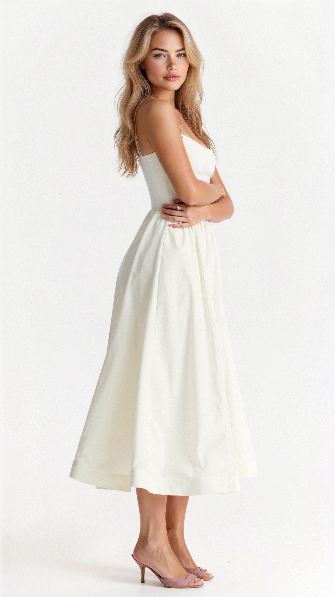 Regine | Women's A-Linien-Midi Dress in Ascot-Style