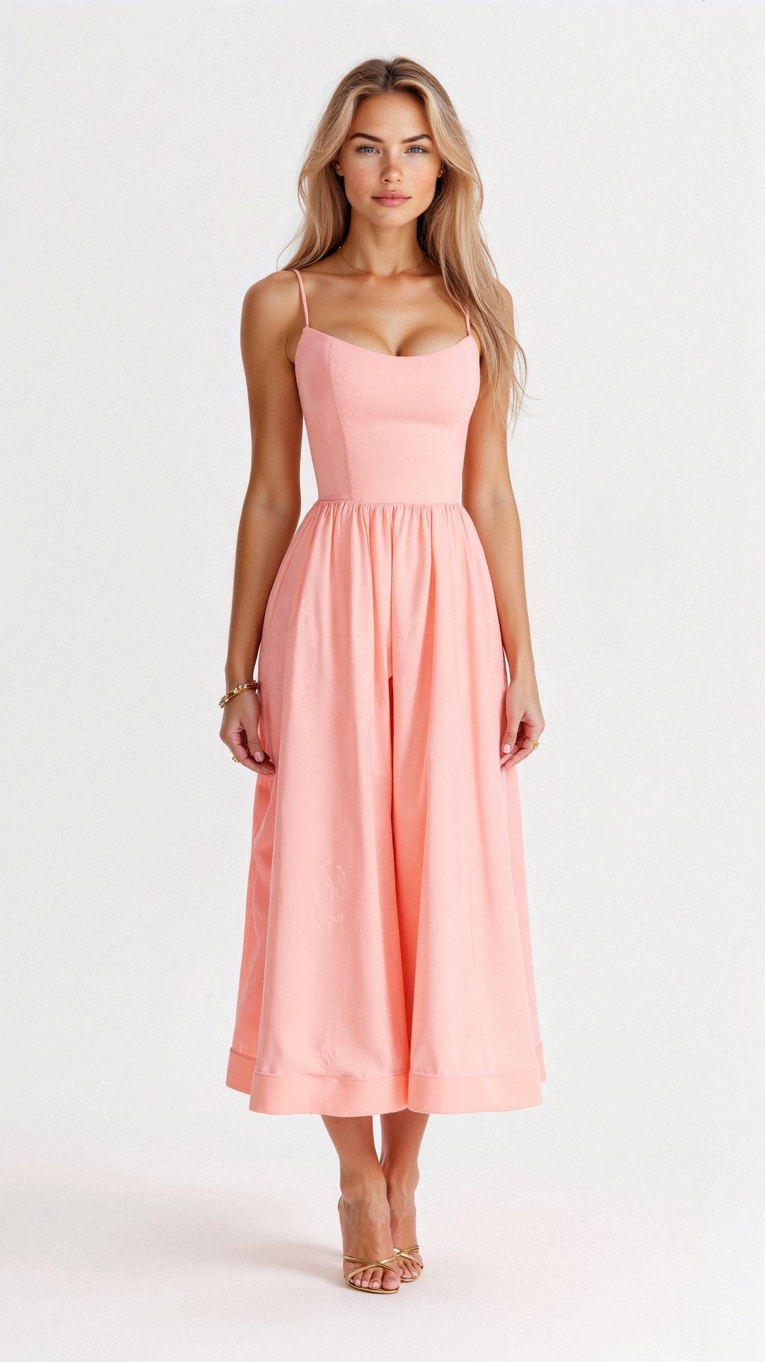 Regine | Women's A-Linien-Midi Dress in Ascot-Style