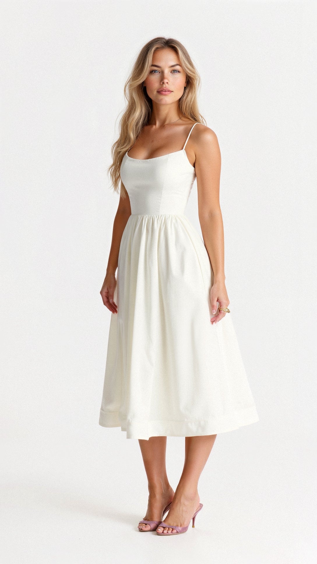Regine | Women's A-Linien-Midi Dress in Ascot-Style