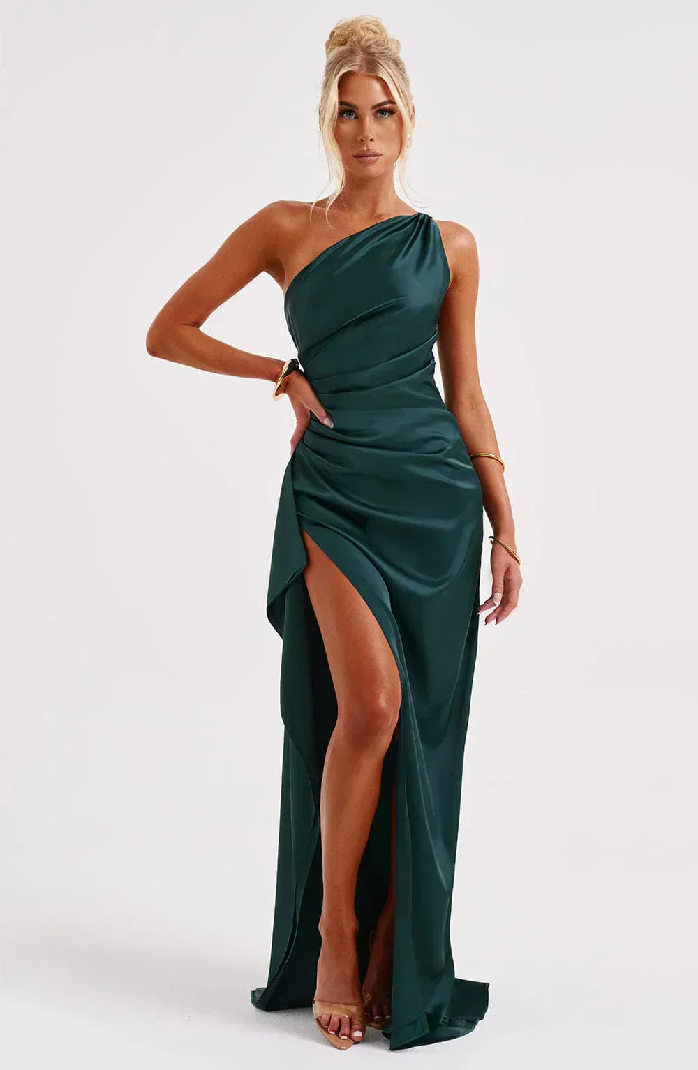 Petra | Women's One-Shoulder Maxi Dress with Slit