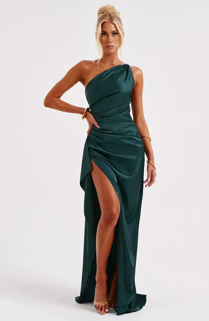 Petra | Women's One-Shoulder Maxi Dress with Slit