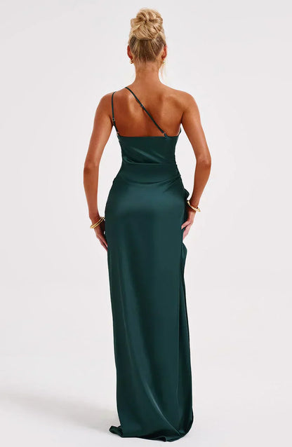 Petra | Women's One-Shoulder Maxi Dress with Slit
